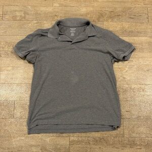 American Eagle Basic Grey Button Down Collared Shirt Size Medium